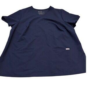 FIGS Casma Scrub Top Navy Blue V-Neck Technical Collection 3XL Mens